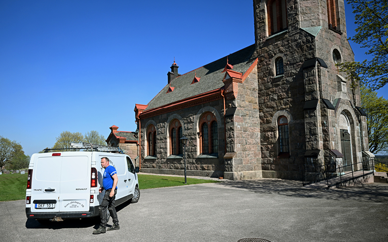 Ornunga kyrka i Bollebygds kommun.
